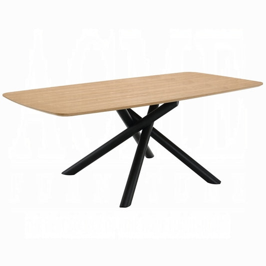 ACME Furniture - Lawton Dining Table - Natural & Black Finish - DN03765 veiw 1