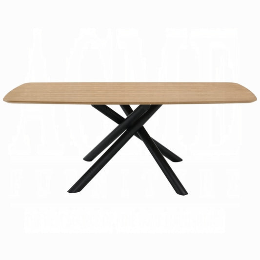 ACME Furniture - Lawton Dining Table - Natural & Black Finish - DN03765 veiw 2