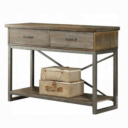 ACME Furniture - Lazarus Server - Weathered Oak & Antique Silver - 73113 view 1