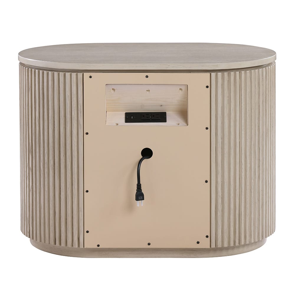 ACME Furniture - Leanna - Nightstand w/USB Port - Light Oak  - BD05433 view 5