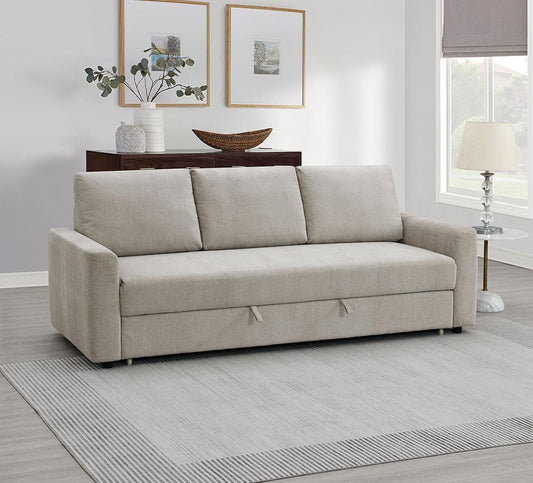 ACME Furniture - Leira Sofa w/Sleeper - Beige Linen - LV03490 veiw 1