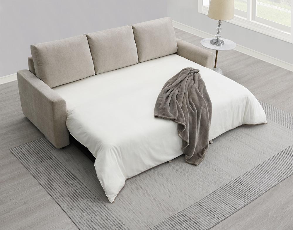 ACME Furniture - Leira Sofa w/Sleeper - Beige Linen - LV03490 veiw 2