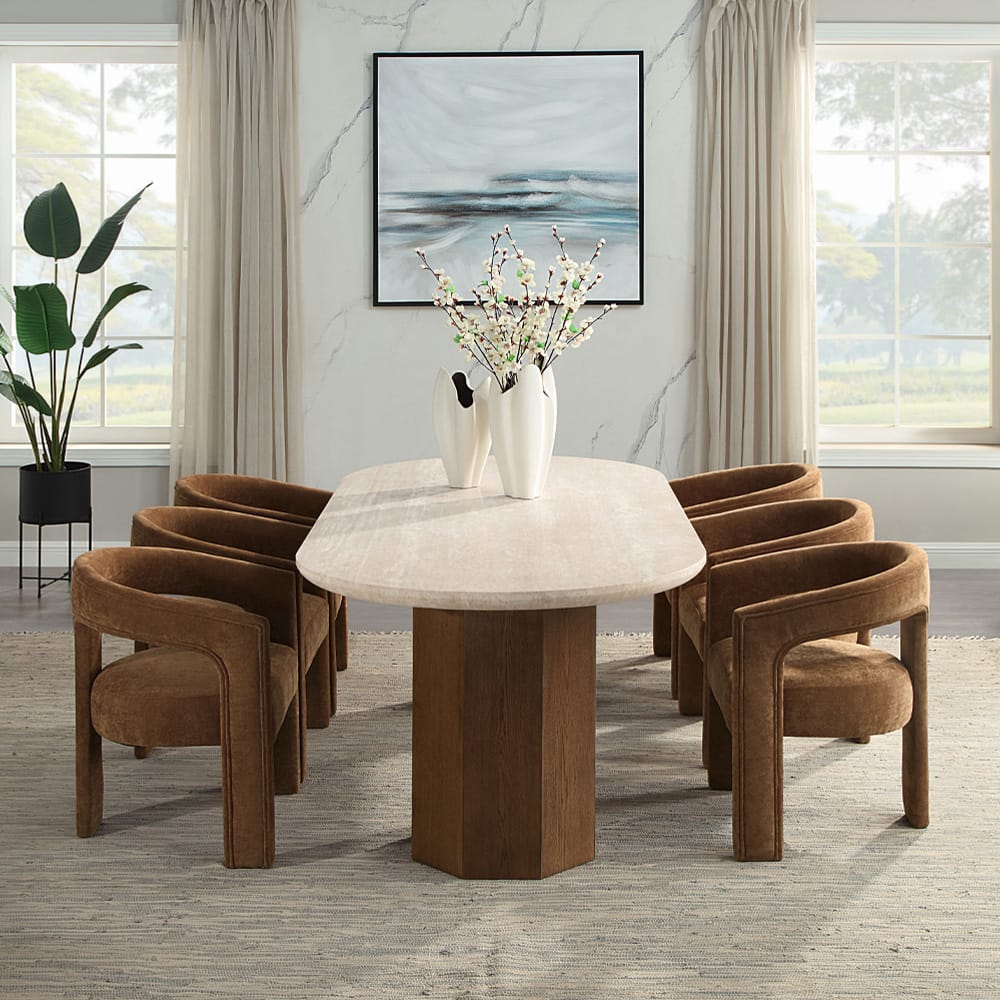 ACME Furniture - Leonardo - Arm Chair (Set of 2) - Brown Linen - DN04016 view 7