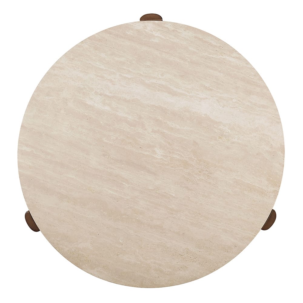 ACME Furniture - Leonardo - Coffee Table - Travertine Top & Dark Oak  - LV03665 view 3