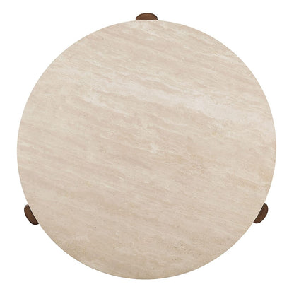 ACME Furniture - Leonardo - Coffee Table - Travertine Top & Dark Oak  - LV03665 view 3