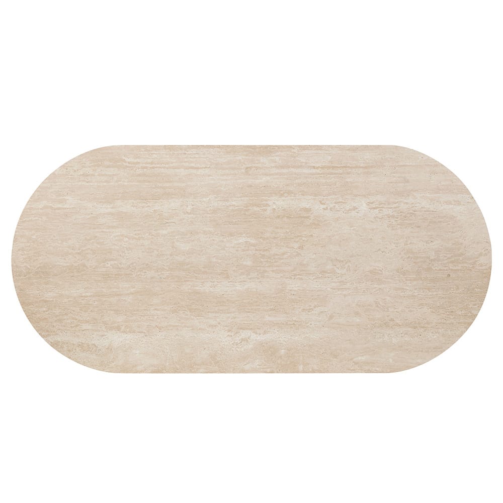 ACME Furniture - Leonardo - Dining Table - Travertine Top & Dark Oak  - DN04015 view 3