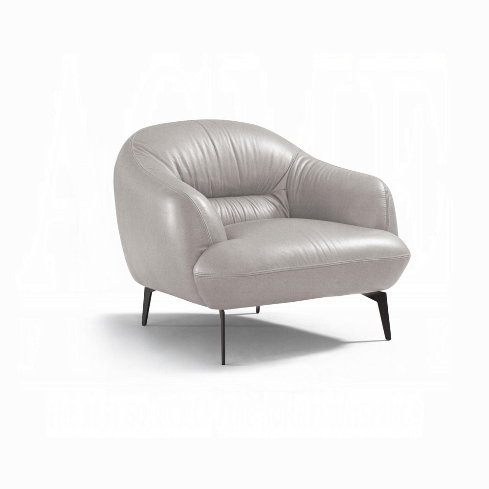 ACME Furniture - Leonia Chair - Pearl Gray Top Grain Leather - LV00942 veiw 1