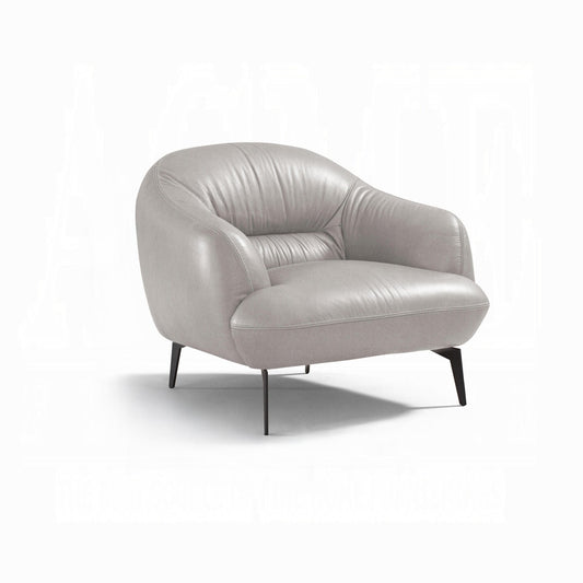 ACME Furniture - Leonia Chair - Pearl Gray Top Grain Leather - LV00942 veiw 1