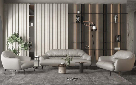ACME Furniture - Leonia Sofa - Pearl Gray Top Grain Leather - LV00940 veiw 2