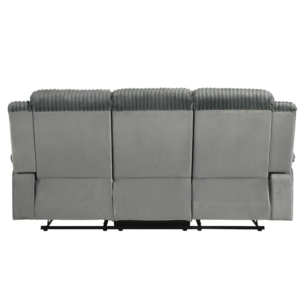 ACME Furniture - Lesley - Motion Sofa  - Gray Corduroy & Velvet - LV04620 view 3