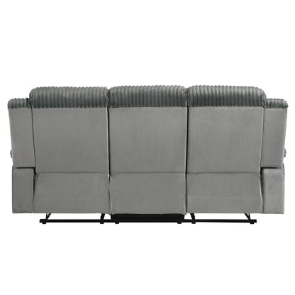 ACME Furniture - Lesley - Motion Sofa  - Gray Corduroy & Velvet - LV04620 view 3