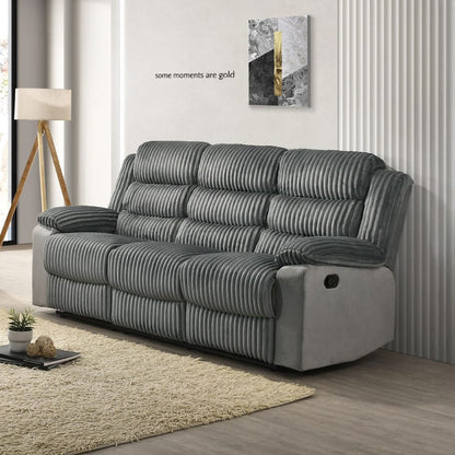 ACME Furniture - Lesley - Motion Sofa  - Gray Corduroy & Velvet - LV04620 view 6