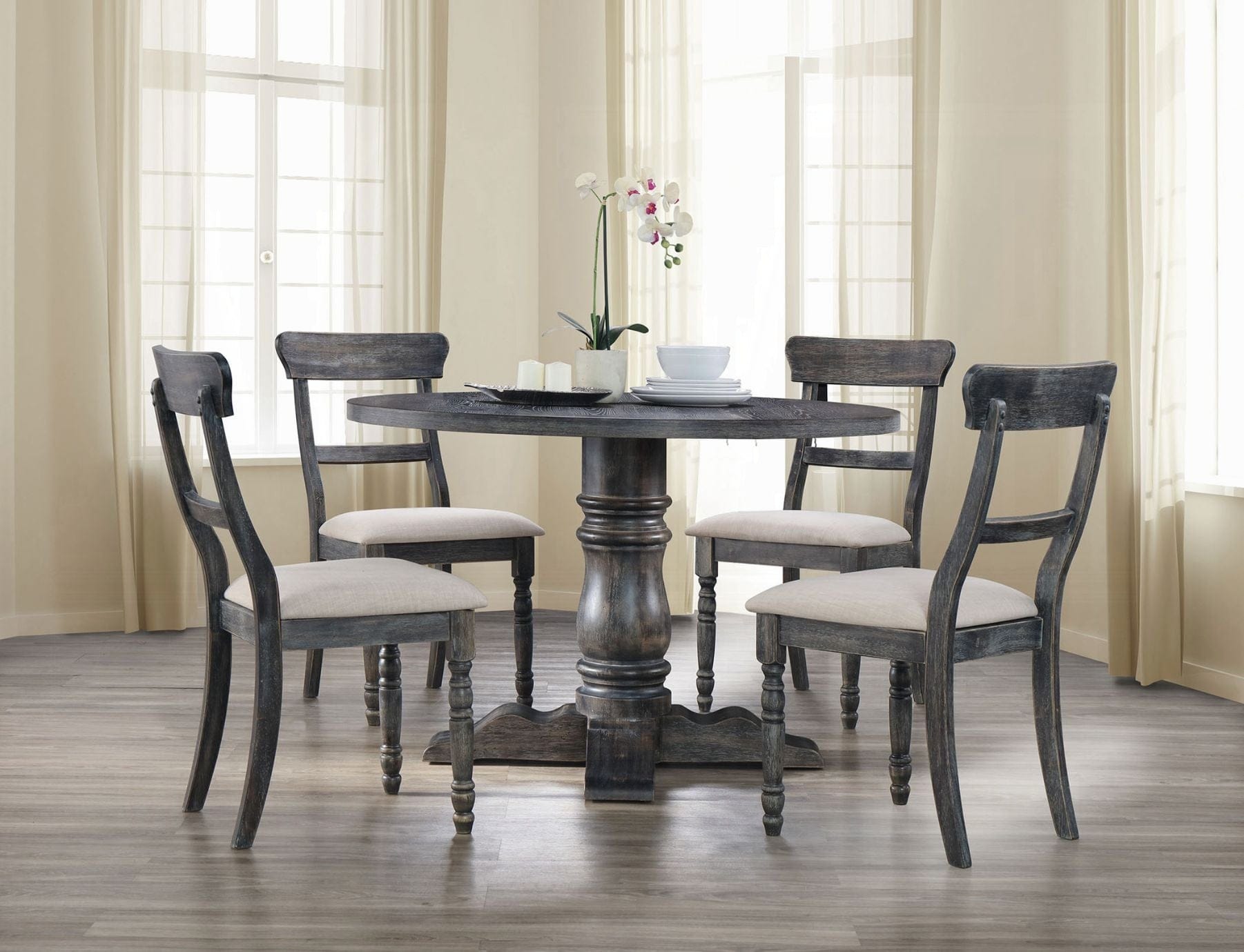 ACME Furniture - Leventis Dining Table w/Pedestal - 74640 view 3