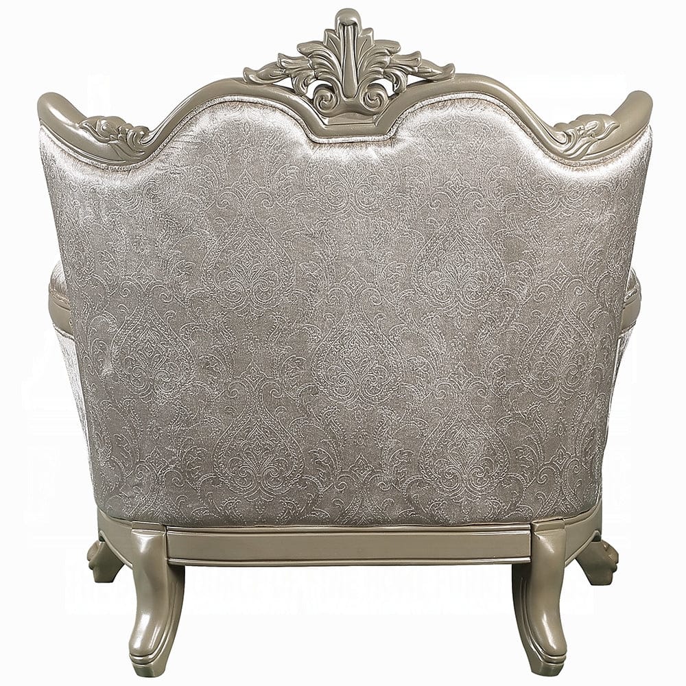 ACME Furniture - Libertee Chair w/Pillow - Beige Fabric & Champagne Finish - LV03822 view 4