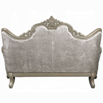 ACME Furniture - Libertee Loveseat w/3 Pillows - Beige Fabric & Champagne Finish - LV03821 view 4