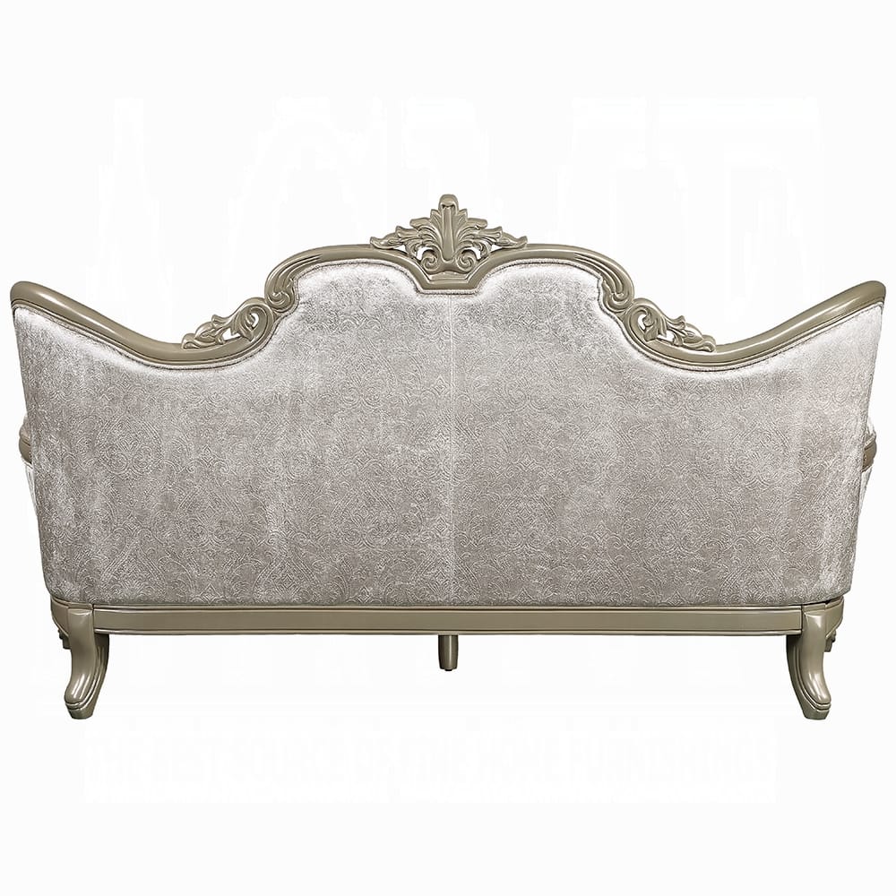 ACME Furniture - Libertee Sofa w/5 Pillows - Beige Fabric & Champagne Finish - LV03820 view 4