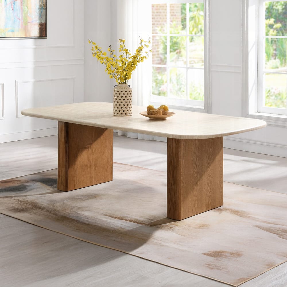ACME Furniture - Lidi - Dining Table  - Brown & Natural - DN04755 view 6