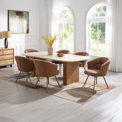 ACME Furniture - Lidi - Dining Table  - Brown & Natural - DN04755 view 8