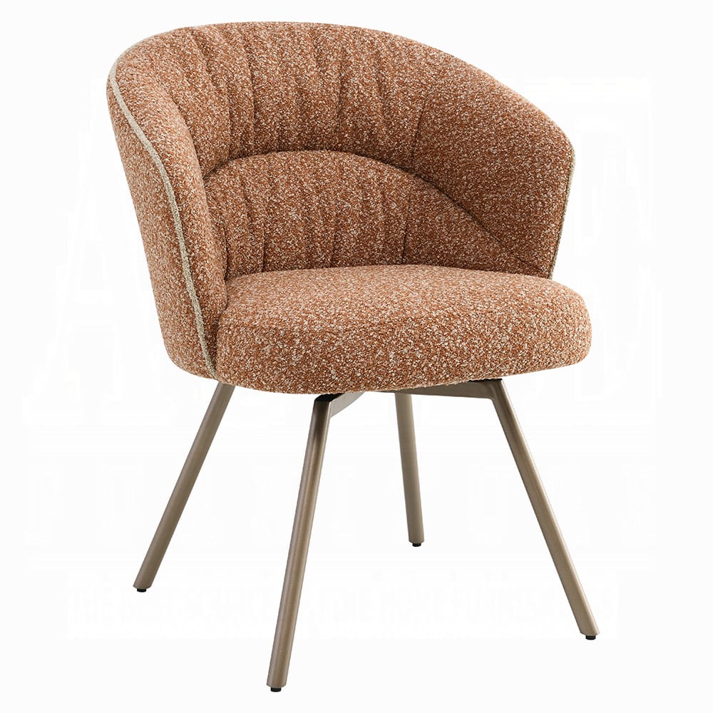 ACME Furniture - Lidi - Side Chair (Set of 2) - Rust Orange Boucle - DN04758 view 1