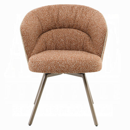 ACME Furniture - Lidi - Side Chair (Set of 2) - Rust Orange Boucle - DN04758 view 2