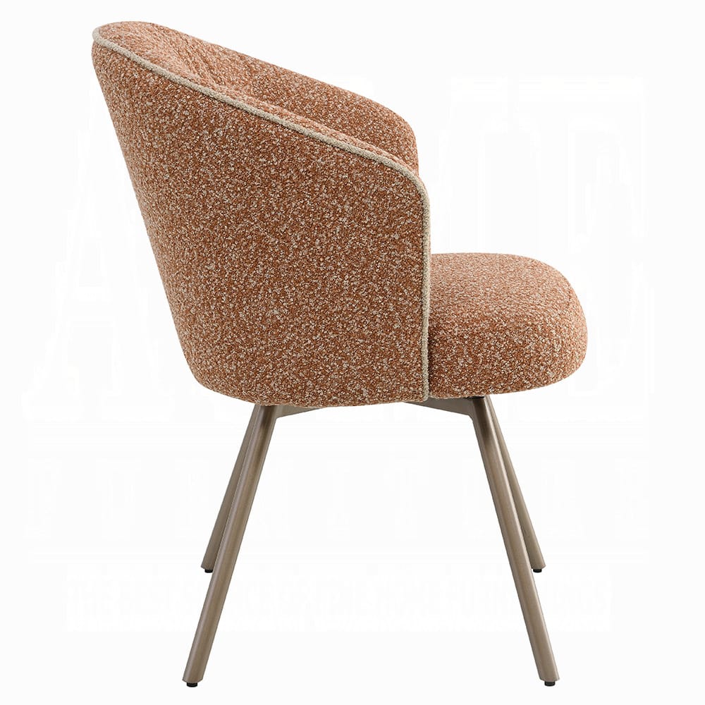 ACME Furniture - Lidi - Side Chair (Set of 2) - Rust Orange Boucle - DN04758 view 3