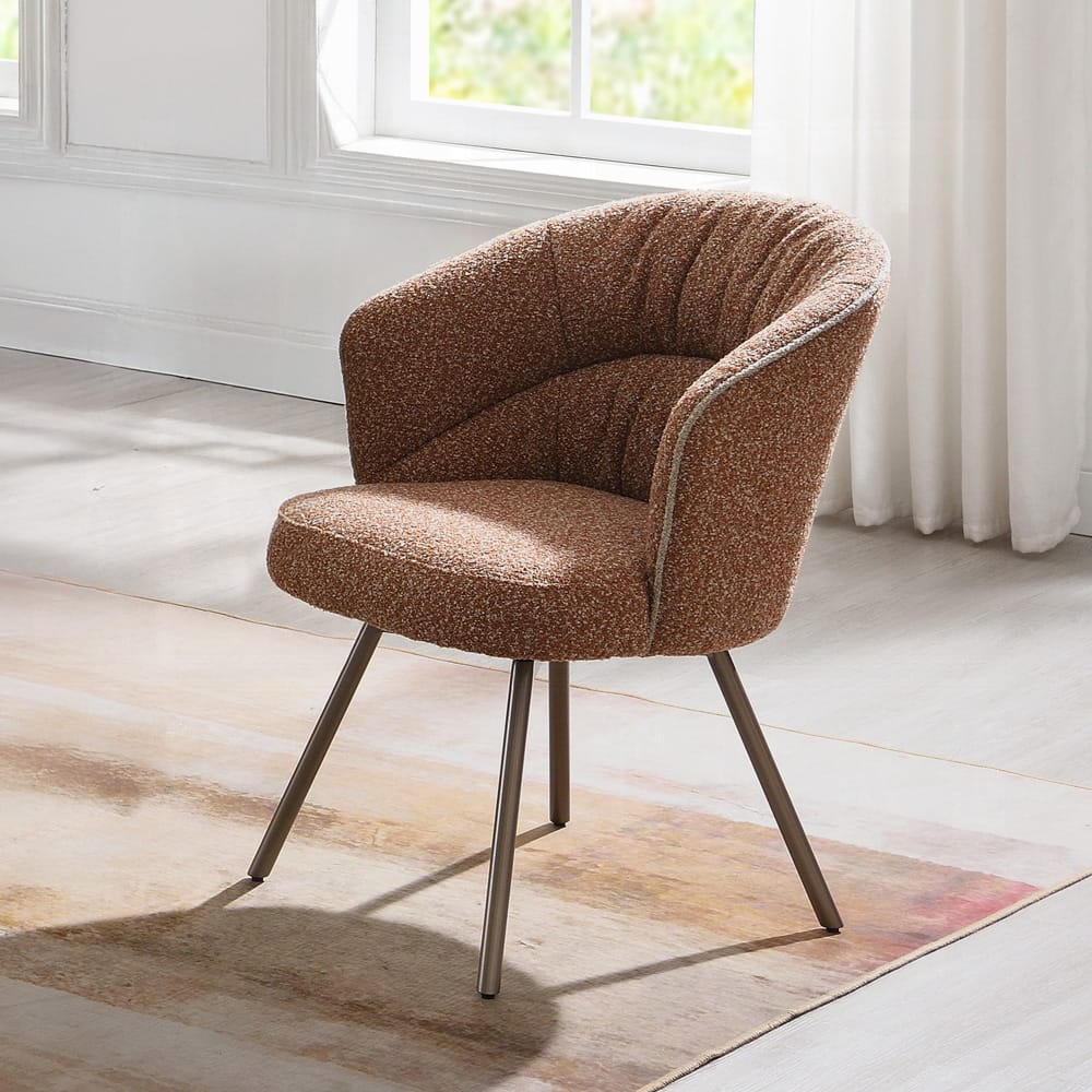 ACME Furniture - Lidi - Side Chair (Set of 2) - Rust Orange Boucle - DN04758 view 6