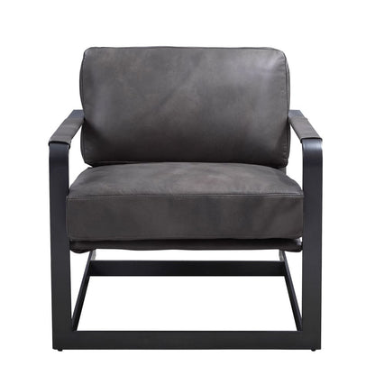 ACME Furniture - Locnos - Accent Chair - Gray Top Grain Leather & Black  - 59944A view 1