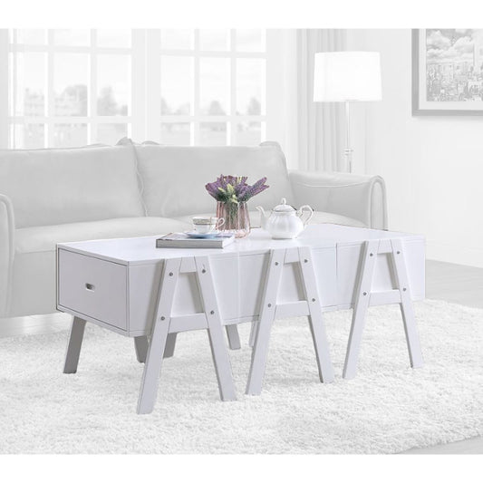 ACME Furniture - Lonny - Convertible Coffee Table - White - 84155 view 1