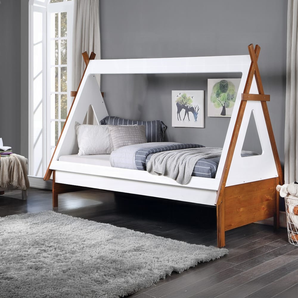 ACME Furniture - Loreen Twin Bed - Oak & White - BD01287T view 3