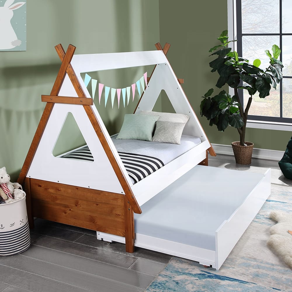 ACME Furniture - Loreen Twin Bed - Oak & White - BD01287T view 4