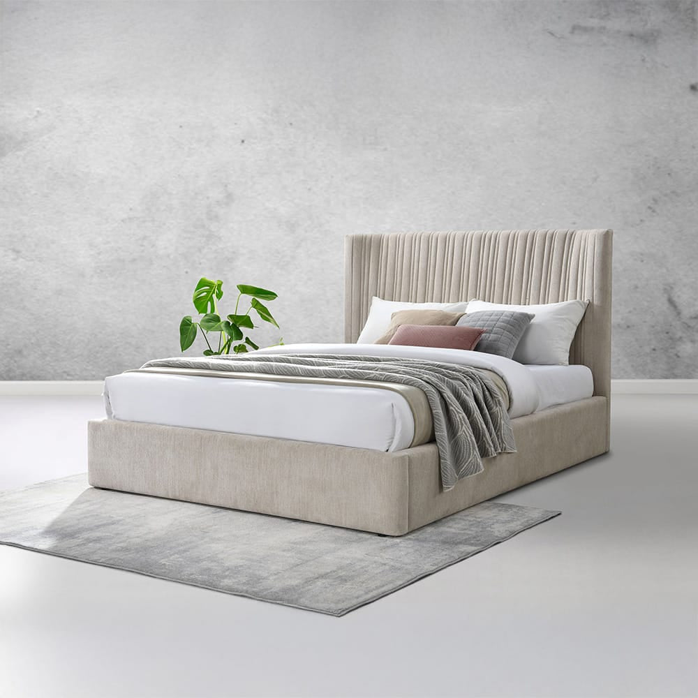 ACME Furniture - Loren - Queen Bed - Beige Linen - BD04572Q view 5
