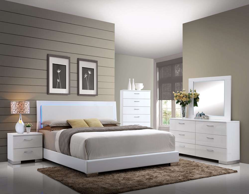 ACME Furniture - Lorimar Queen Bed (HB w/LED) - 22640Q view 2