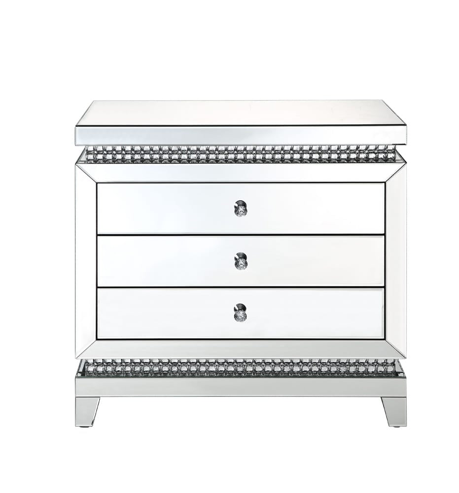 ACME Furniture - Lotus - Console Table - Mirrored, Faux Ice Cube Crystals - 97811 view 2
