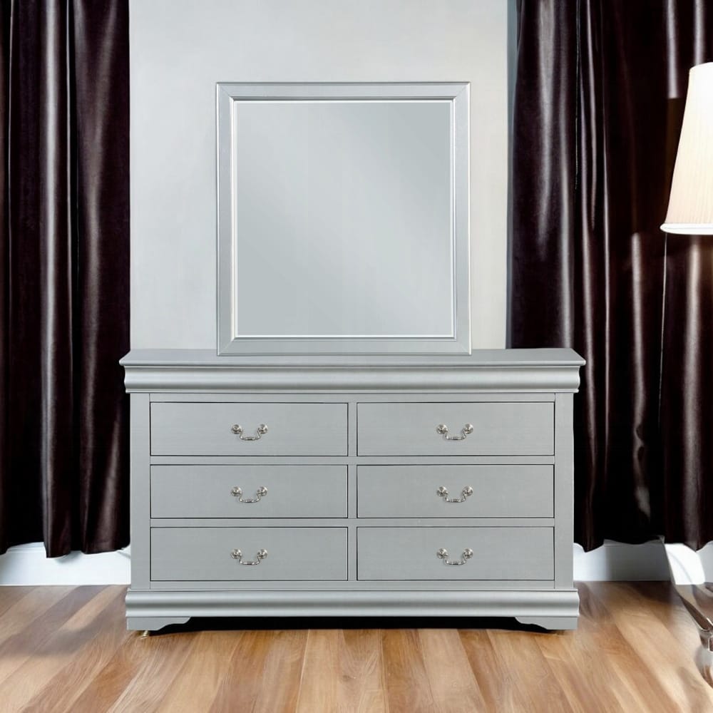 ACME Furniture - Louis Philippe III - Mirror - Platinum - 26704 view 4