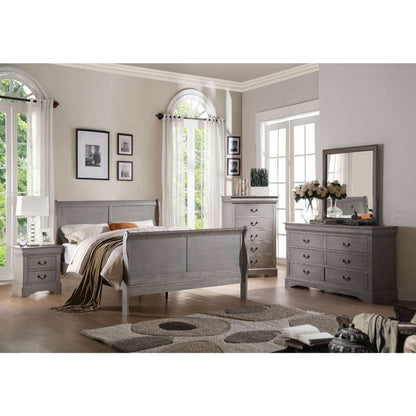 ACME Furniture - Louis Philippe III - Queen Bed - Antique Gray - 25500Q view 2