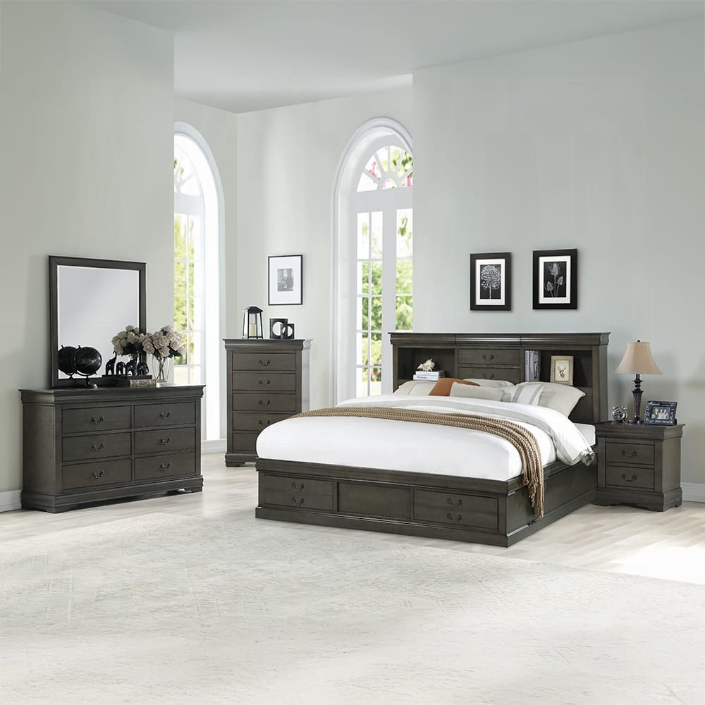 ACME Furniture - Louis Philippe III Queen Bed w/Storage - 24930Q view 6