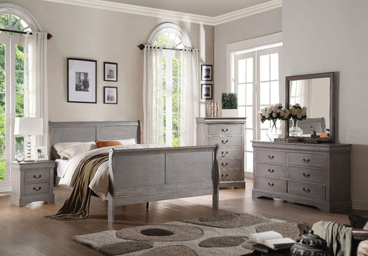 ACME Furniture - Louis Philippe III - Twin Bed - Antique Gray - 25515T view 2