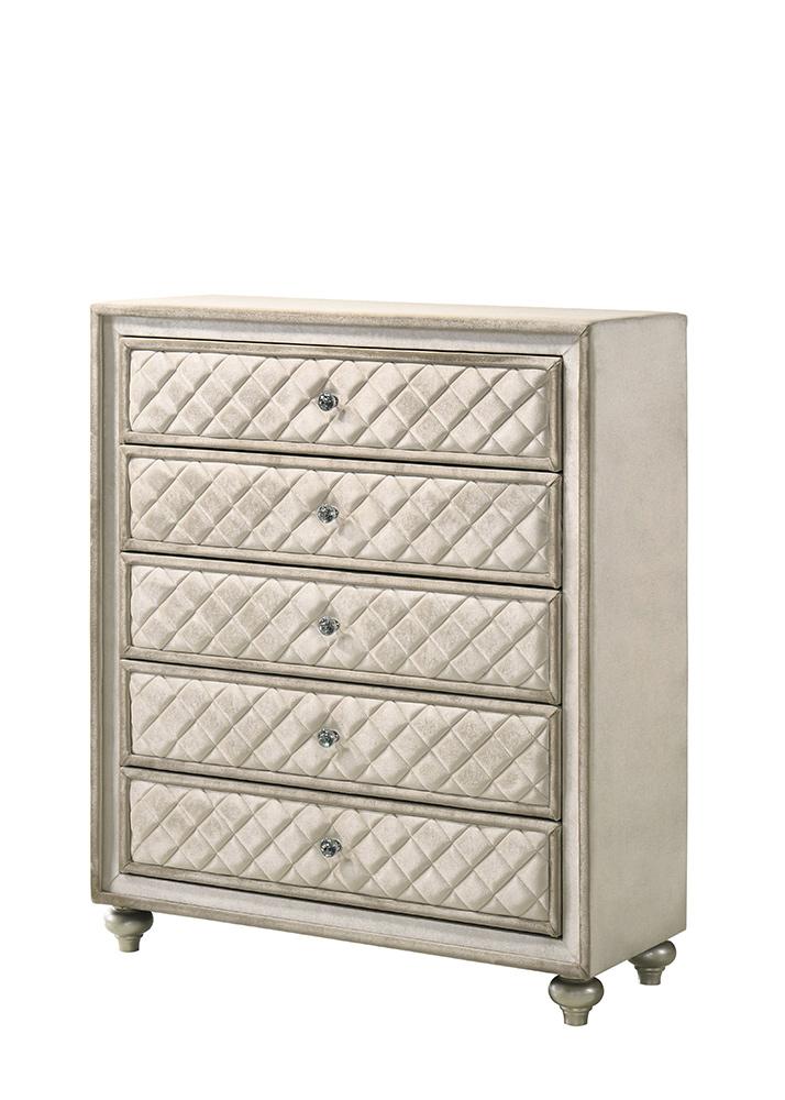 ACME Furniture - Lucienne Chest - Beige Velvet - BD02339 veiw 1