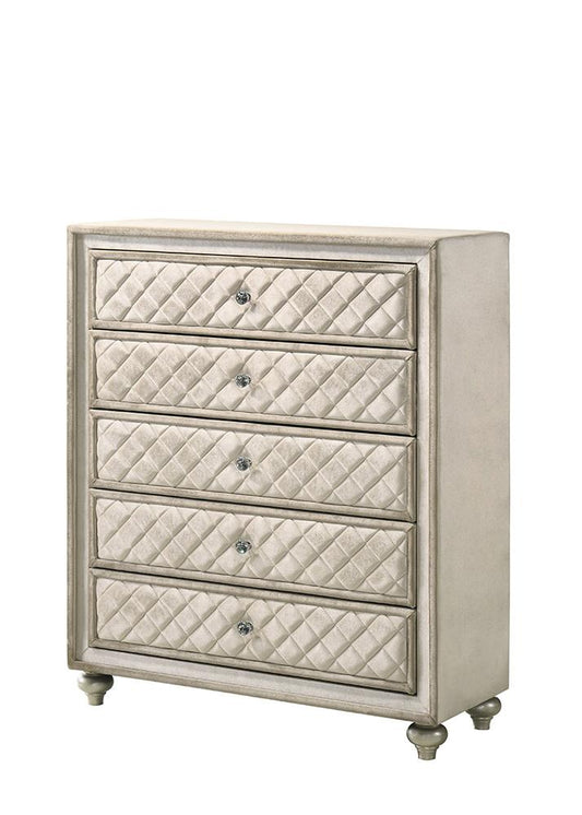 ACME Furniture - Lucienne Chest - Beige Velvet - BD02339 veiw 1