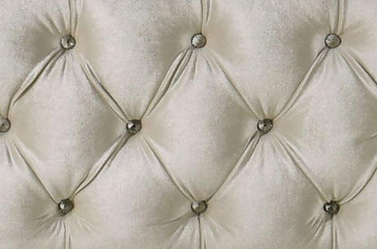 ACME Furniture - Lucienne Eastern King Bed w/LED - Beige Velvet - BD02334EK veiw 2