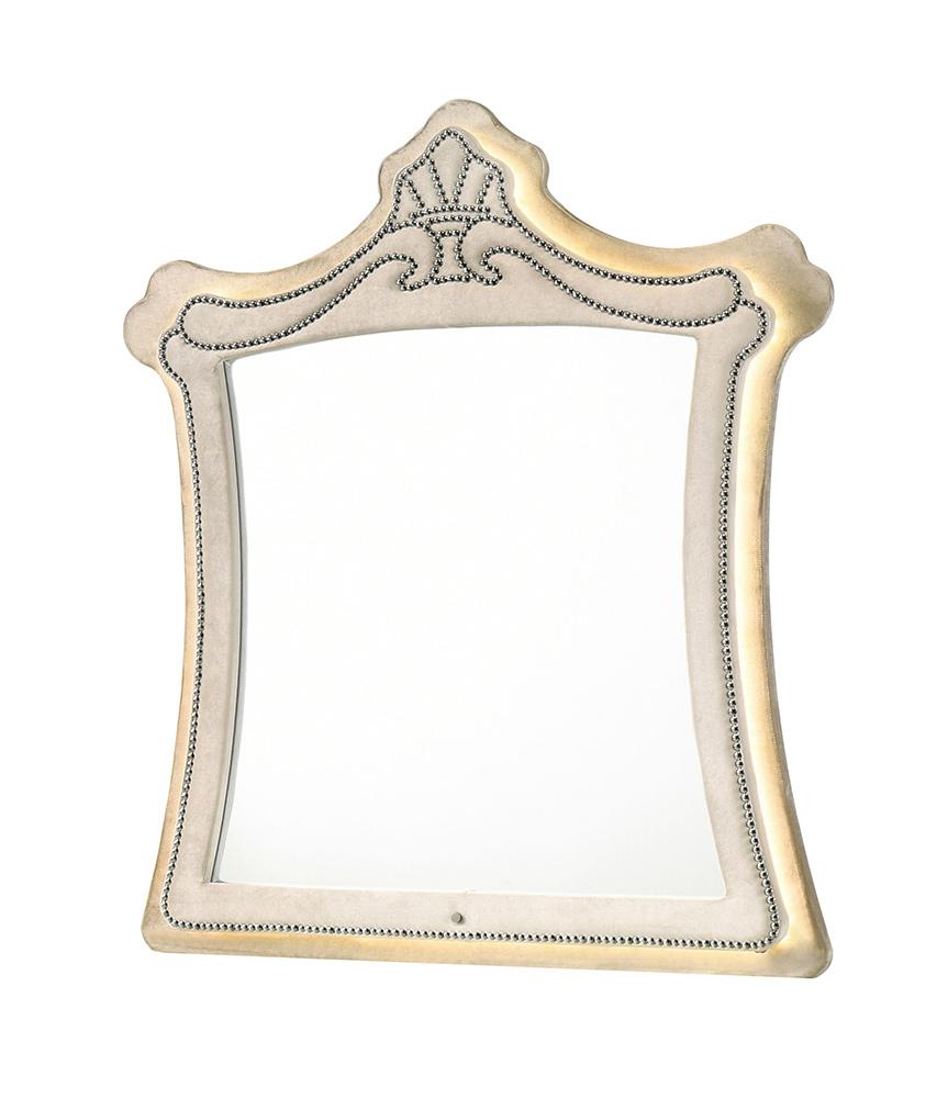 ACME Furniture - Lucienne Mirror w/LED - Beige Velvet - BD02337 view 1