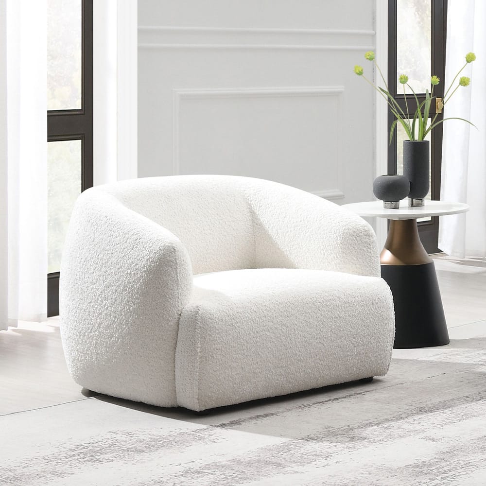 ACME Furniture - Lucifer - Chair - Black & White Shimmer Chenille - LV03527 view 6