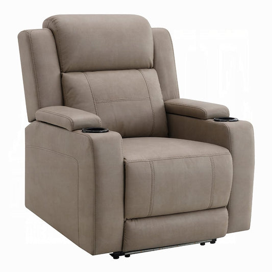 ACME Furniture - Lugo - Power Motion Recliner w/Cup Holder - Camel Leather Aire - LV02832 view 1