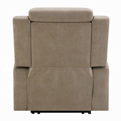 ACME Furniture - Lugo - Power Motion Recliner w/Cup Holder - Camel Leather Aire - LV02832 view 4