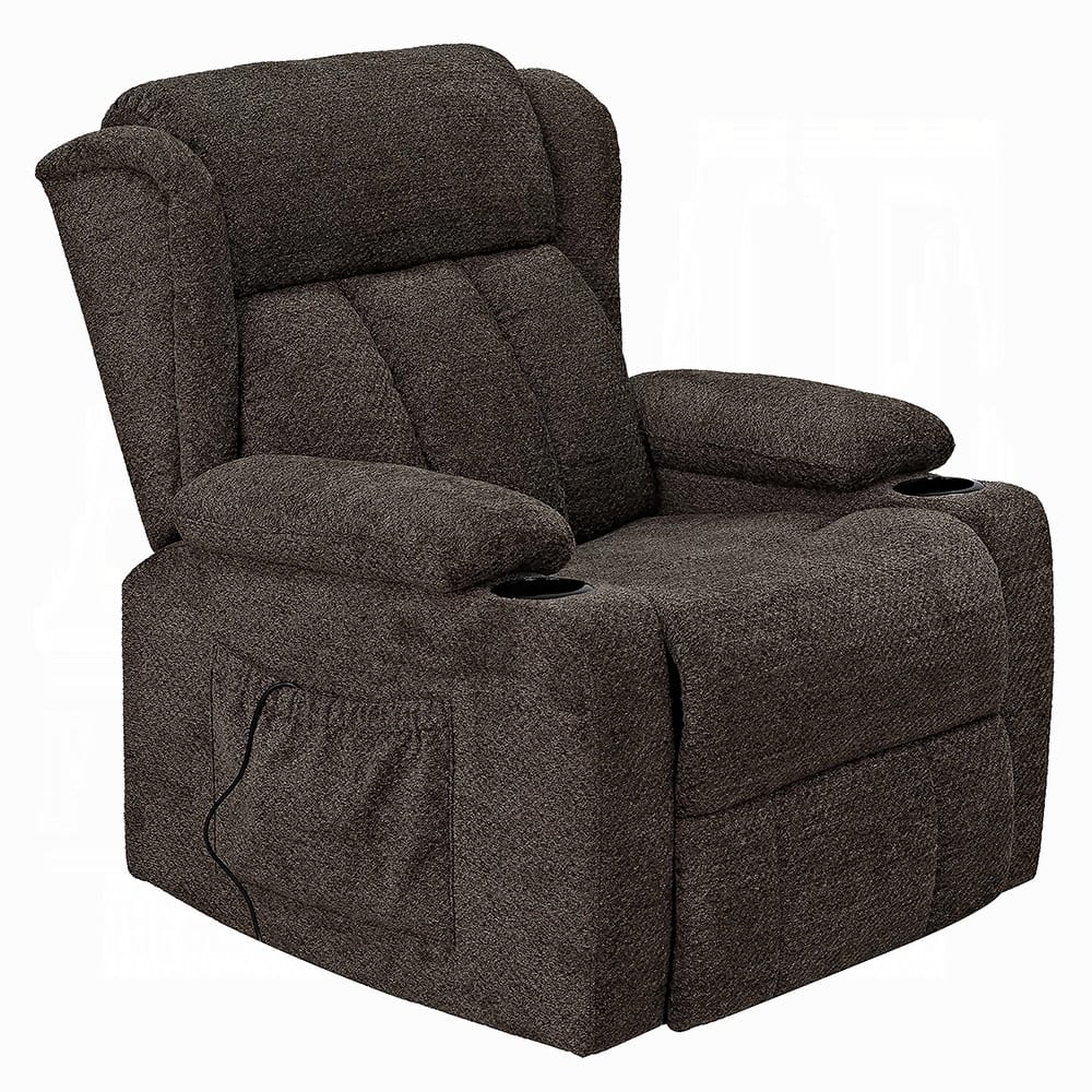 ACME Furniture - Lusio - Power Motion Recliner w/Lift & Cup Holder - Brown Linen - LV02833 view 1