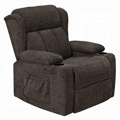 ACME Furniture - Lusio - Power Motion Recliner w/Lift & Cup Holder - Brown Linen - LV02833 view 1