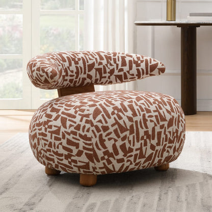 ACME Furniture - Lynn - Accent Chair - Brown Pattern Fabric - AC02678 view 6