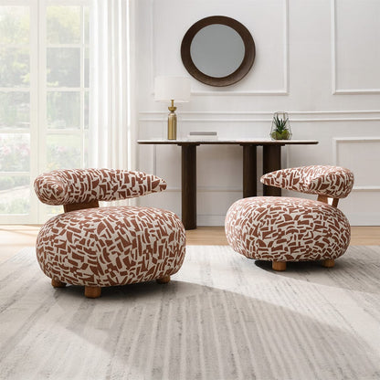 ACME Furniture - Lynn - Accent Chair - Brown Pattern Fabric - AC02678 view 7