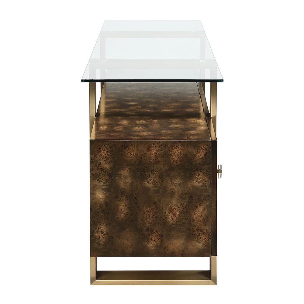 ACME Furniture - Mabyn Console Cabinet - Brass & Antique Brown Finish - AC01923 veiw 4