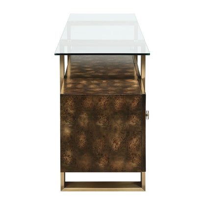 ACME Furniture - Mabyn Console Cabinet - Brass & Antique Brown Finish - AC01923 veiw 4